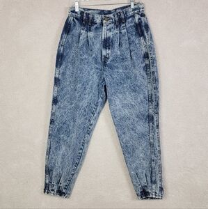 Vintage CHIC Acid Wash Pleated Regal Retro Streetwear High Rise Mom Jeans Sz 16